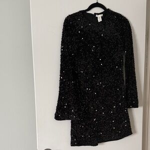 NWT Elegant Black Sequin Dress
